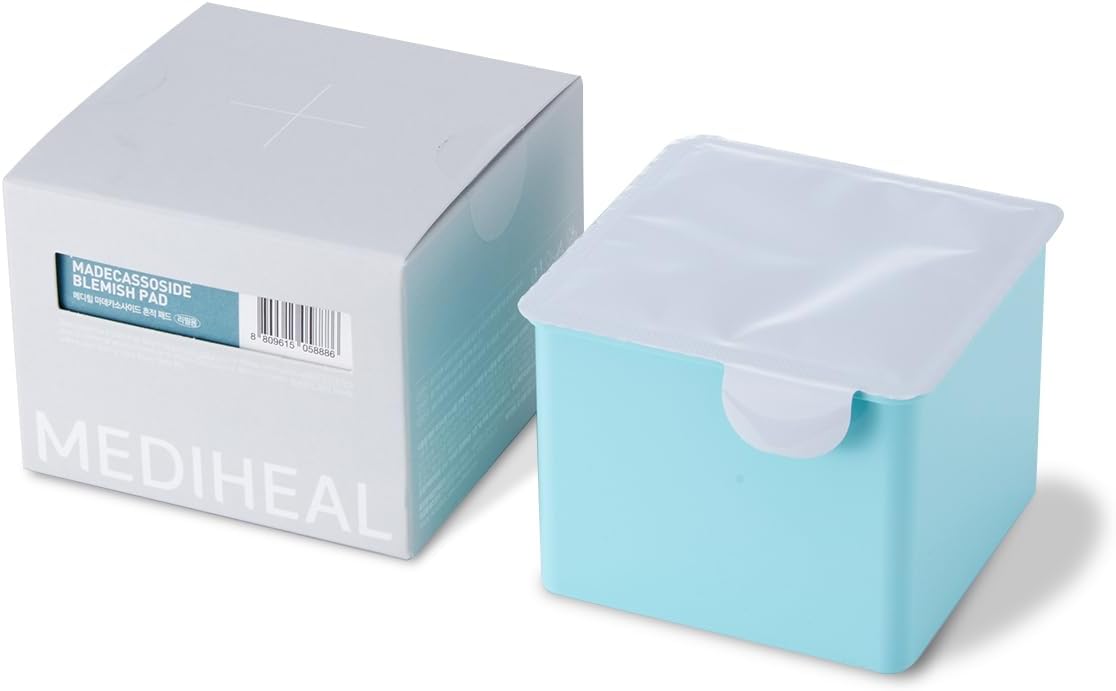 (Only Refill) MEDIHEAL Madecassoside Blemish Pad (100 Pads) - Cotton Facial Toner Pads for Anti Blemish to Improved Uneven Skin Tone - Vegan Gauze Pad